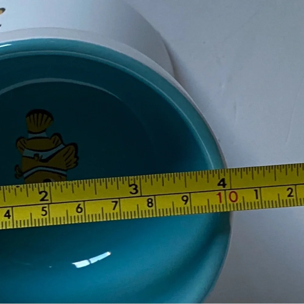 Finding Nemo Ceramic Cat Bowl Tall Chewy Ceramic Food Water Disney Pixar EUC